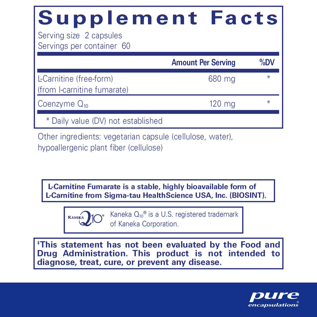 CoQ10 l-Carnitine Fumarate - Pharmedico