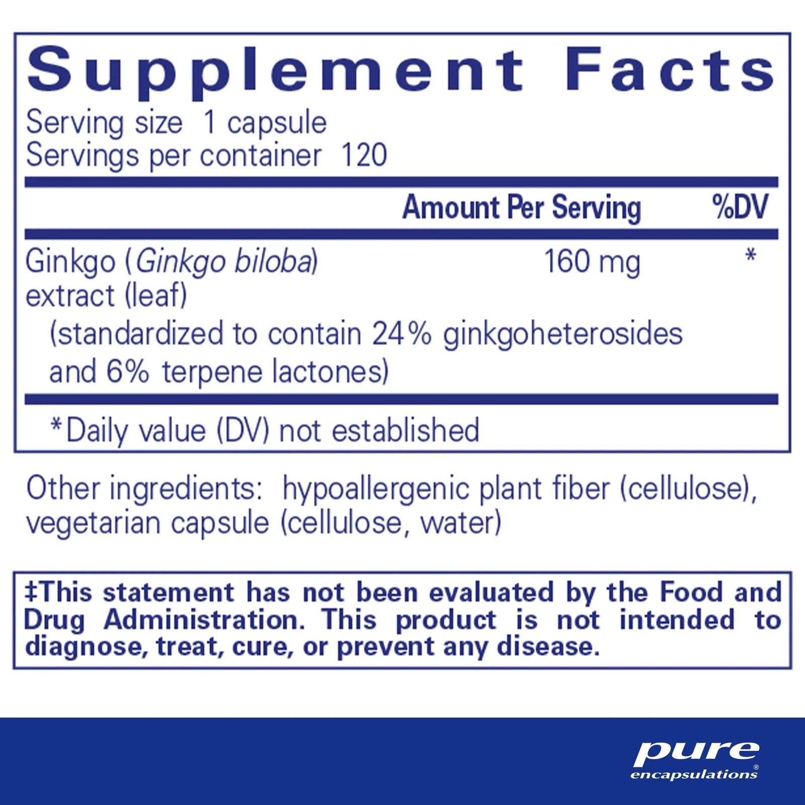 Ginkgo 50 - 160 mg. - Pharmedico