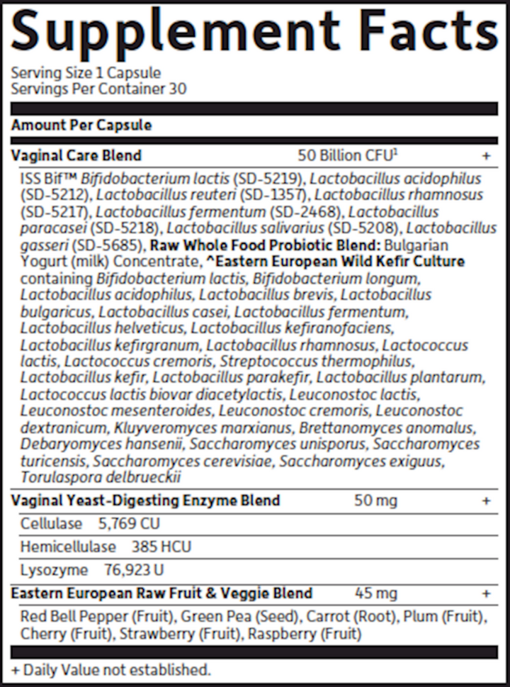 Raw Probiotics Vaginal Care Shelf-Stable