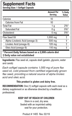 Flax Seed Oil Caps - Pharmedico