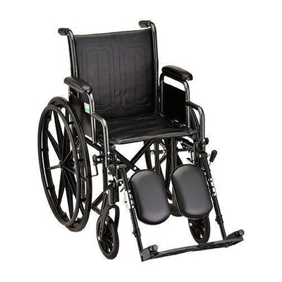 16″ Steel Wheelchair w/ Detachable Arms & Elevating Leg Rests - Pharmedico