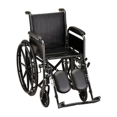 16″ Steel Wheelchair w/ Detachable Arms & Elevating Leg Rests - Pharmedico