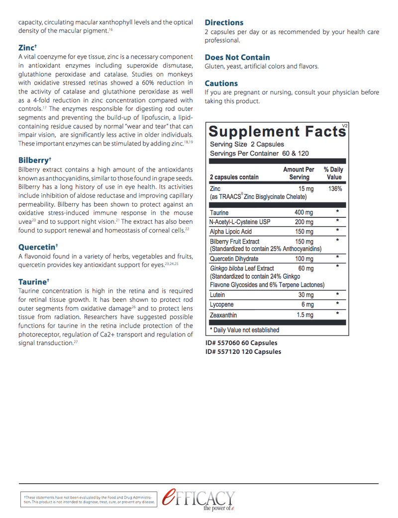 4Sight supplement facts - Pharmedico