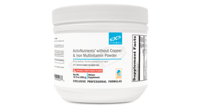 activnutrients without copper & iron multivitamin powder fruit punch