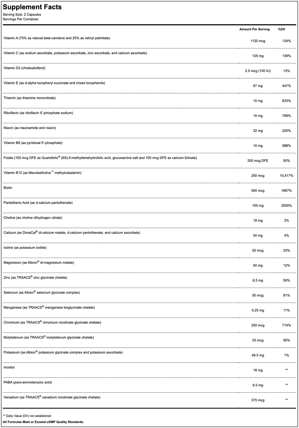 activnutrients without copper & iron info