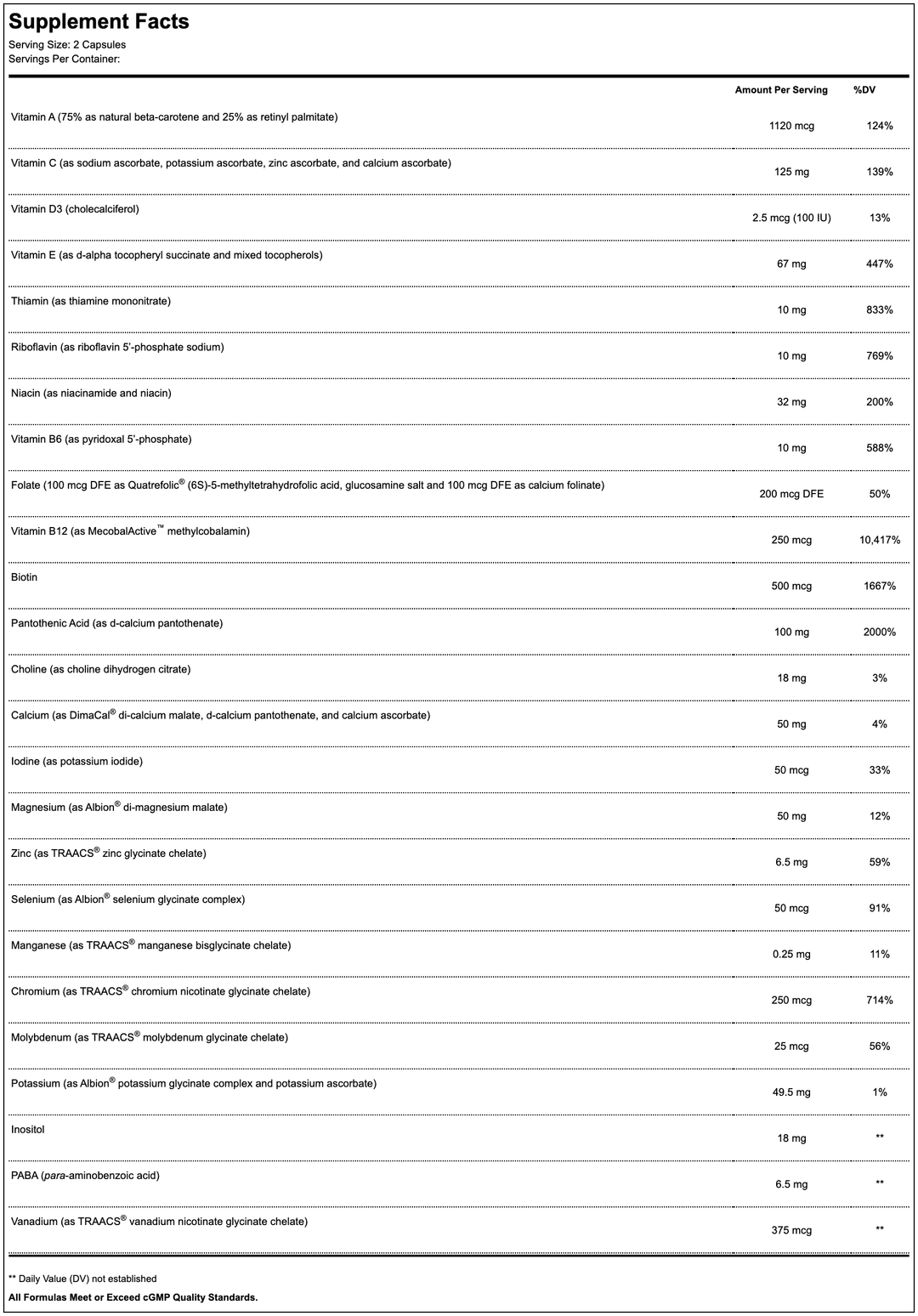 activnutrients without copper & iron info