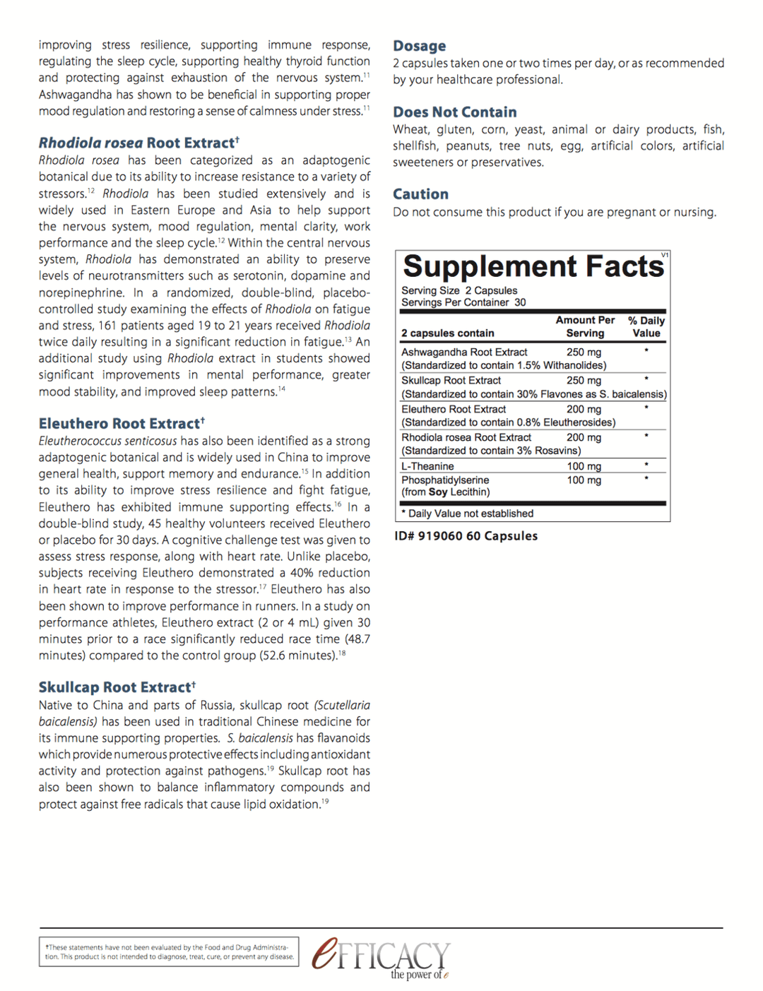 Adrenevive info sheet 2 