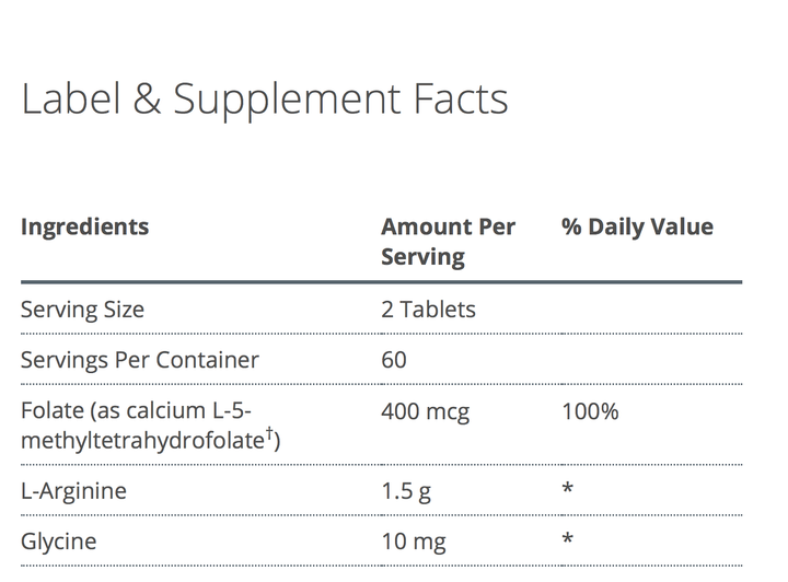 Arginine plus supplement facts