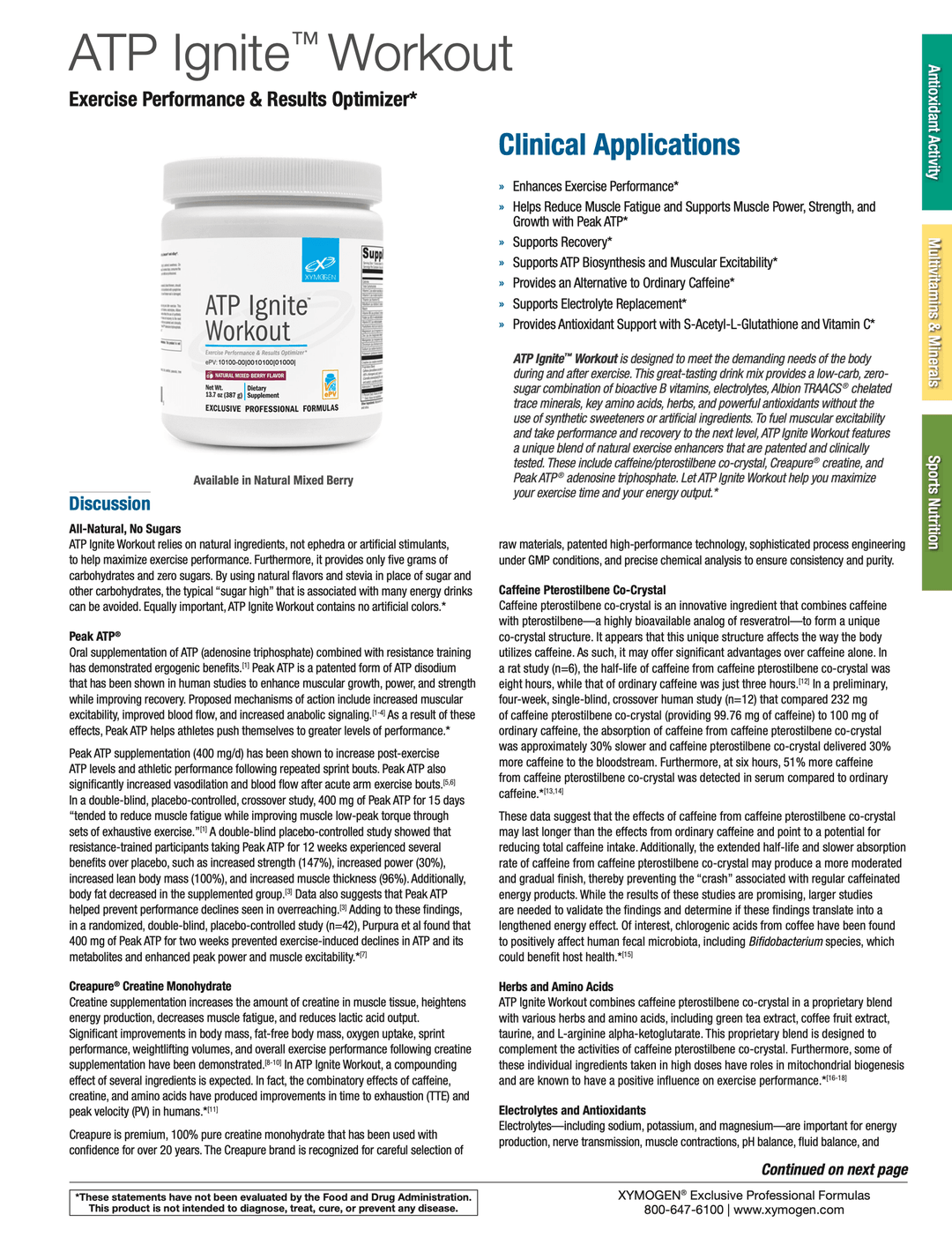 ATP Ignite™ Workout Mixed Berry - Pharmedico