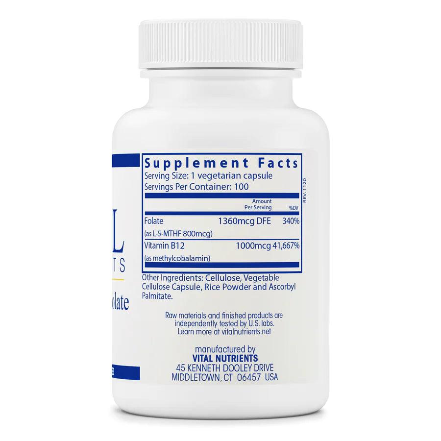 B-12/Methyl Folate 1000mcg/800mcg - Pharmedico