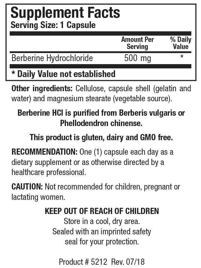 Berberine HCL - Pharmedico