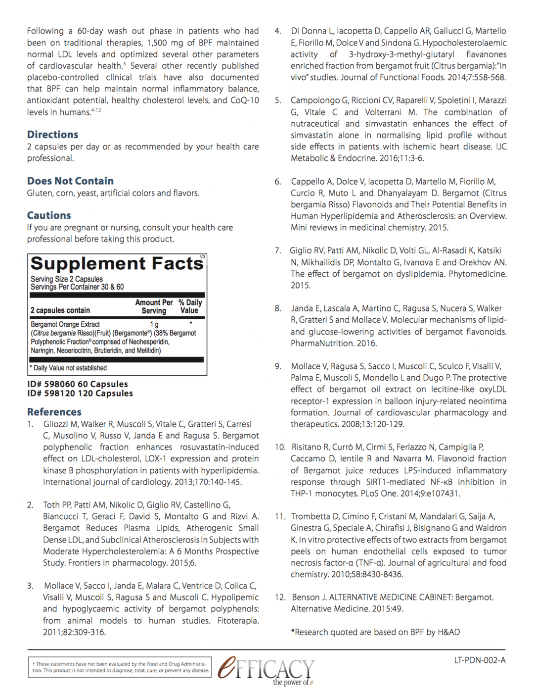 Bergamot bpf clinical references - Pharmedico