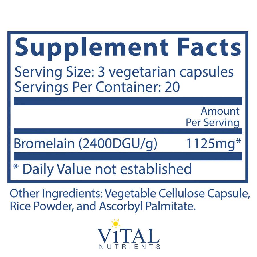 Bromelain High Potency 2400DGU 375mg - Pharmedico