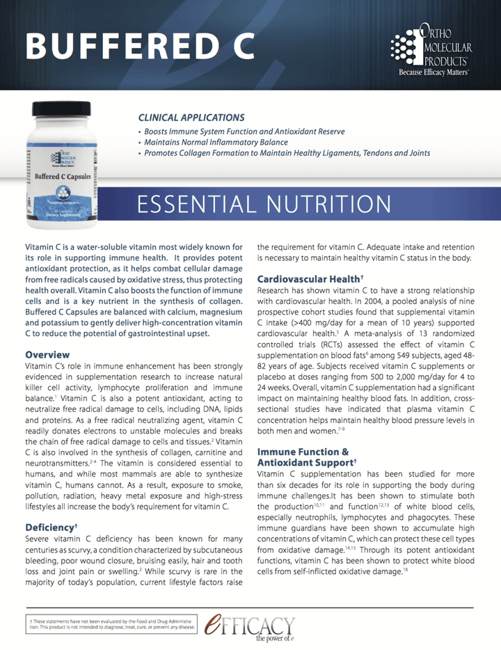 Buffered C Capsules clinical info - Pharmedico