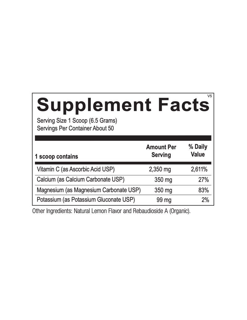buffered lemon c powder supplement facts - Pharmedico