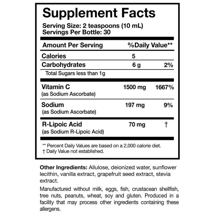 This is a C-RLA – Liposomal Vitamin C 10oz