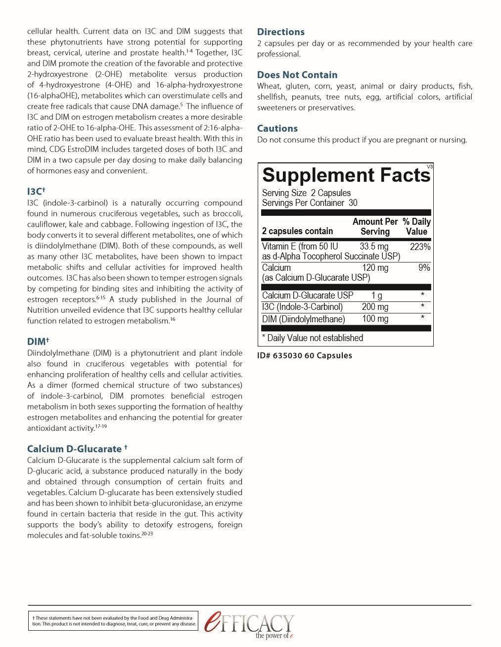 CDG EstroDIM clincal info 2 - Pharmedico