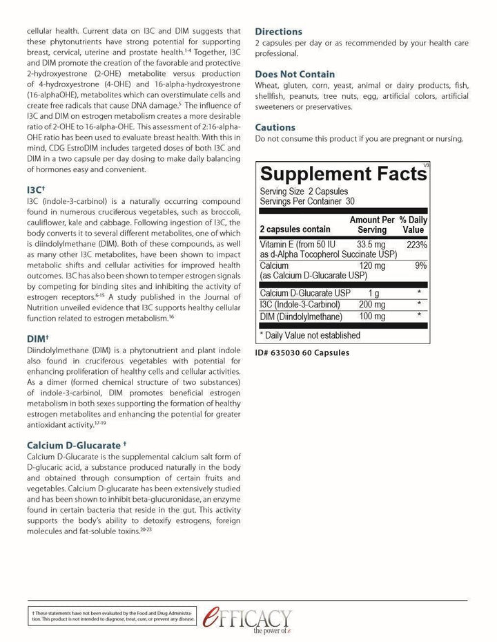 CDG EstroDIM clincal info 2 - Pharmedico