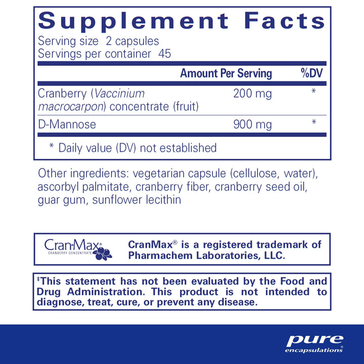 Cranberry/D-Mannose - Pharmedico