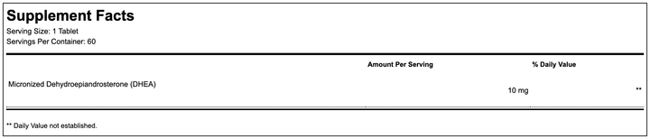 dhea micronized 10mg info