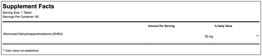 dhea micronized 25mg info