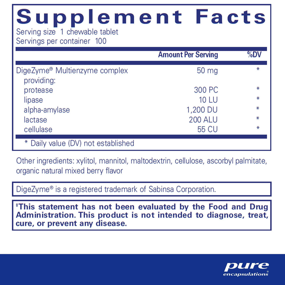 Digestive Enzyme chewables - Pharmedico