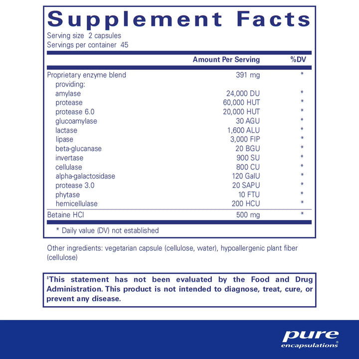 Digestive Enzymes Ultra with Betaine HCl - Pharmedico