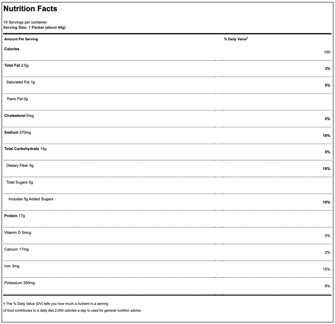 Fit Food Lean nutrition facts