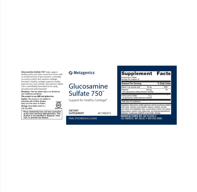 glucosamine sulfate 750 label