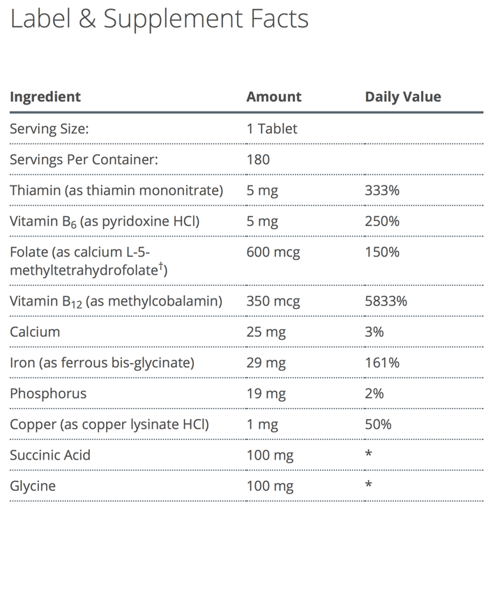 Hemagenics supplement facts