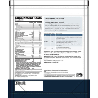 Ketogenic Collagen Phyto Moringa supplement facts - 14 serv - Pharmedico