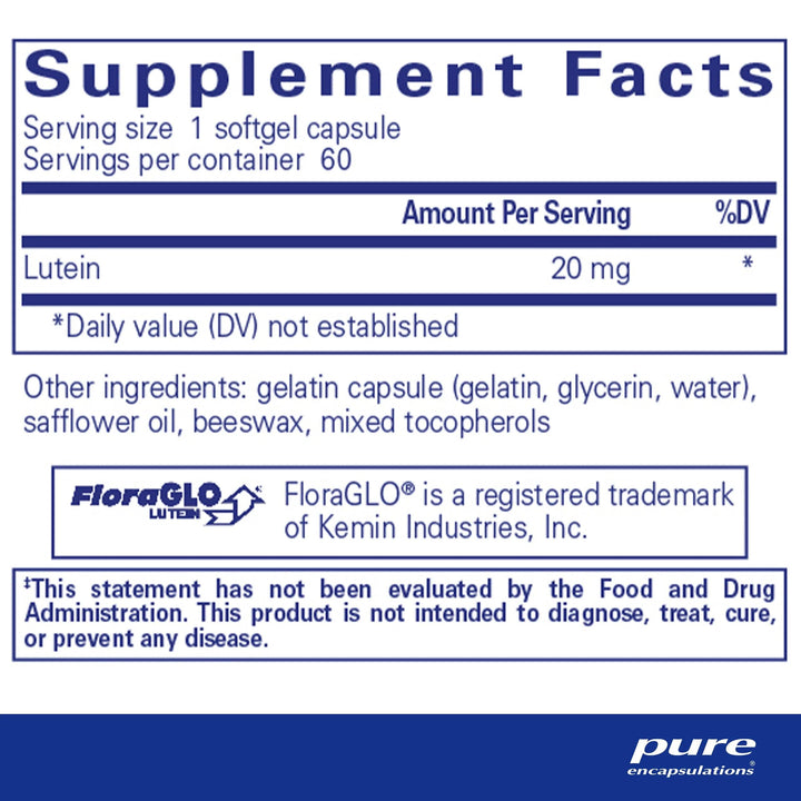 Lutein 20 mg. - Pharmedico