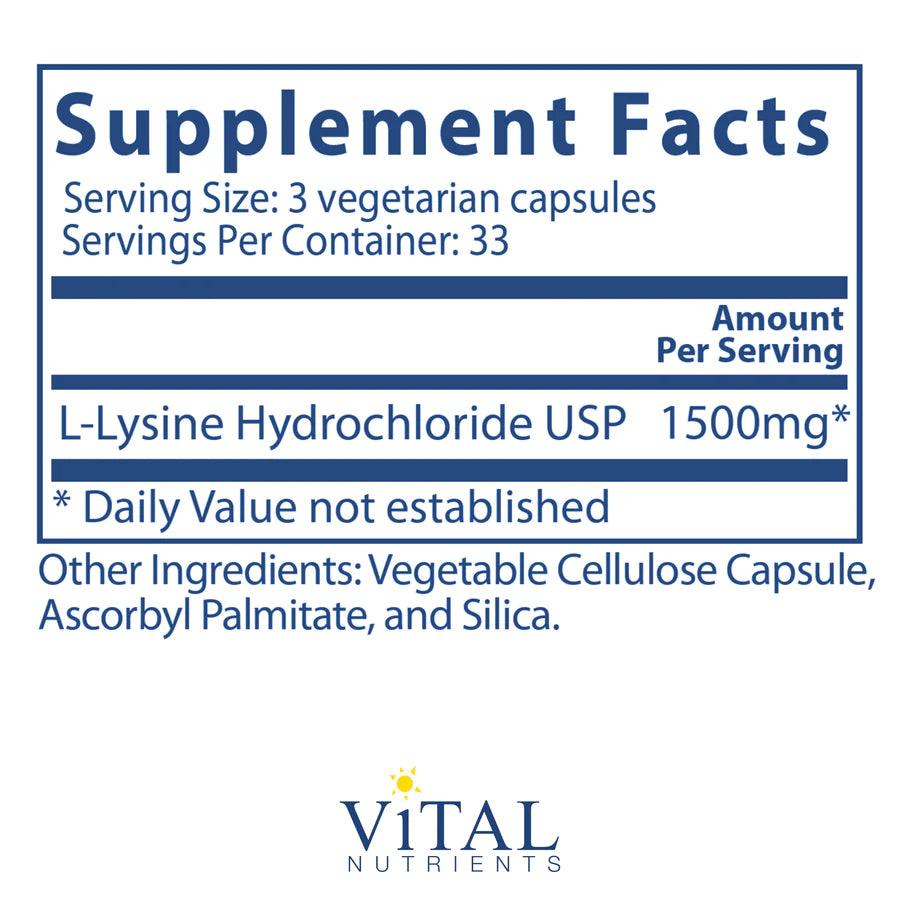 Lysine 500mg - Pharmedico