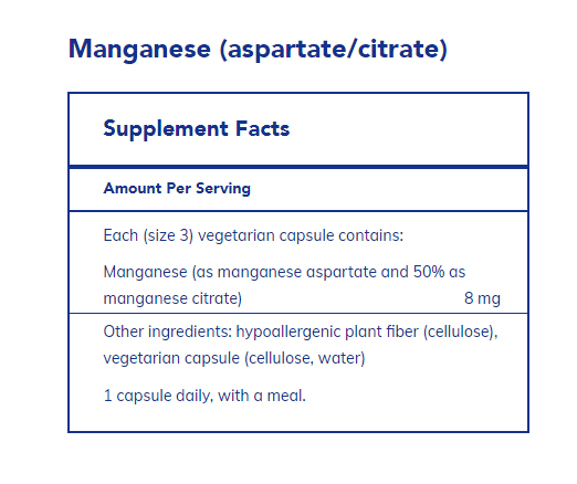 Manganese (aspartate/citrate) - Pharmedico