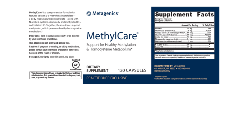 MethylCare label