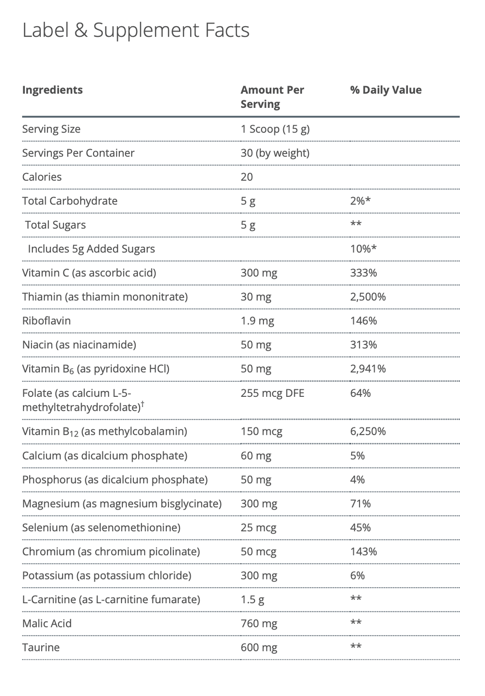 MitoVive supplement facts