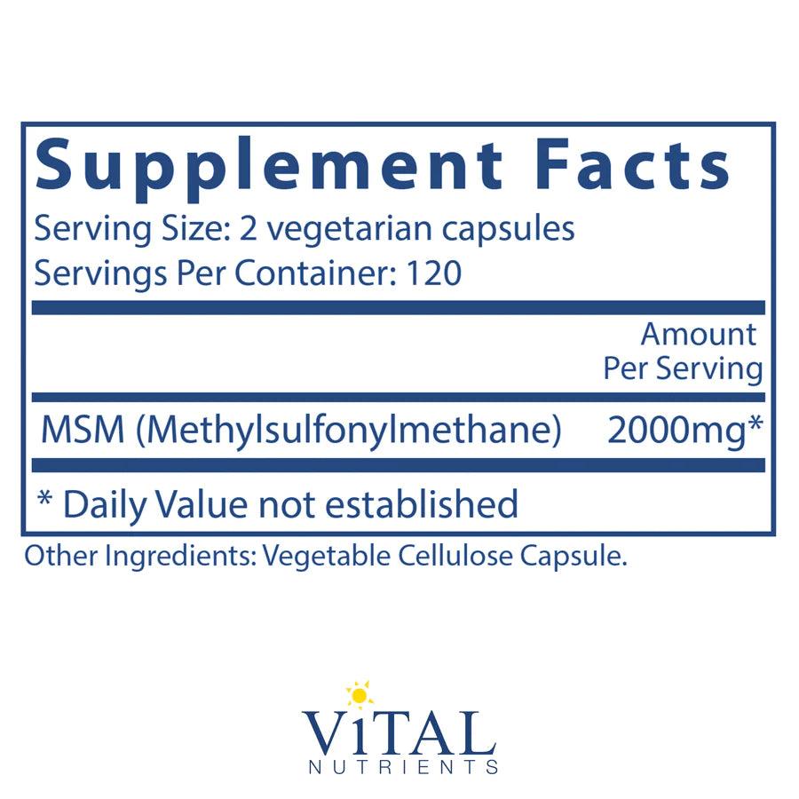 MSM 1000mg - Pharmedico