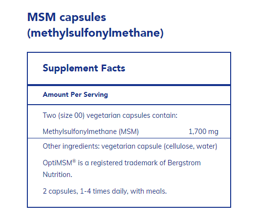 MSM Capsules - Pharmedico