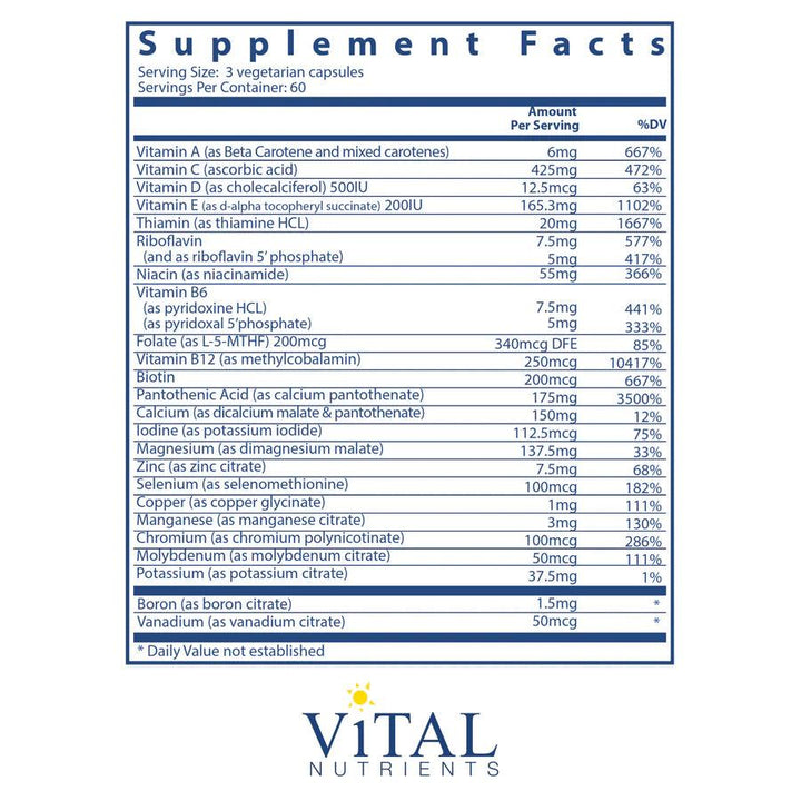 Multi-Nutrients 2 Citrate/Malate Formula (w/ Copper & without Iron) - Pharmedico