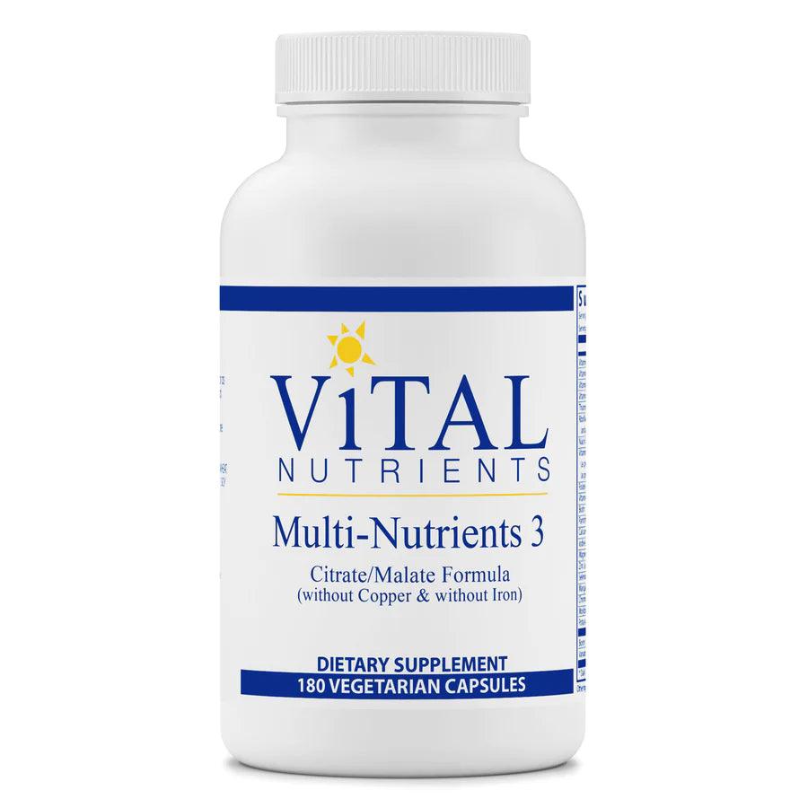 Multi-Nutrients 3 Citrate/Malate Formula (w/o Copper & w/o Iron) - Pharmedico