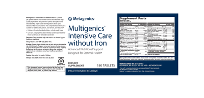 Multigenics Intensive Care w/o Iron label