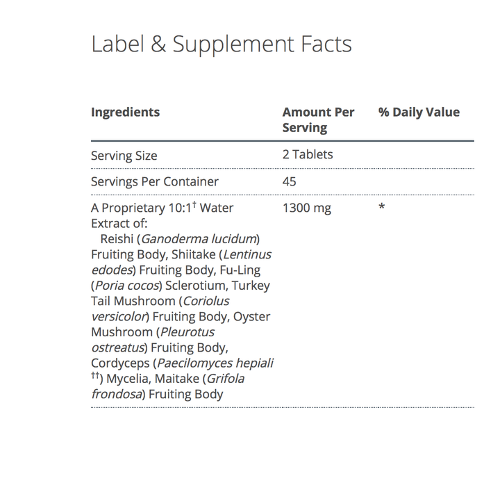 Mycotaki supplement facts