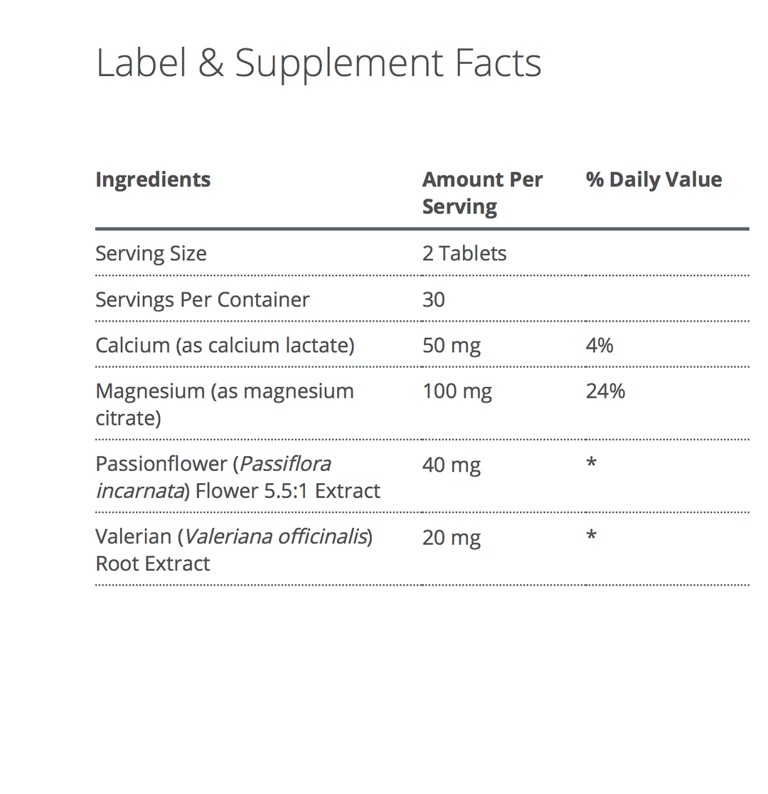 myocalm supplement facts