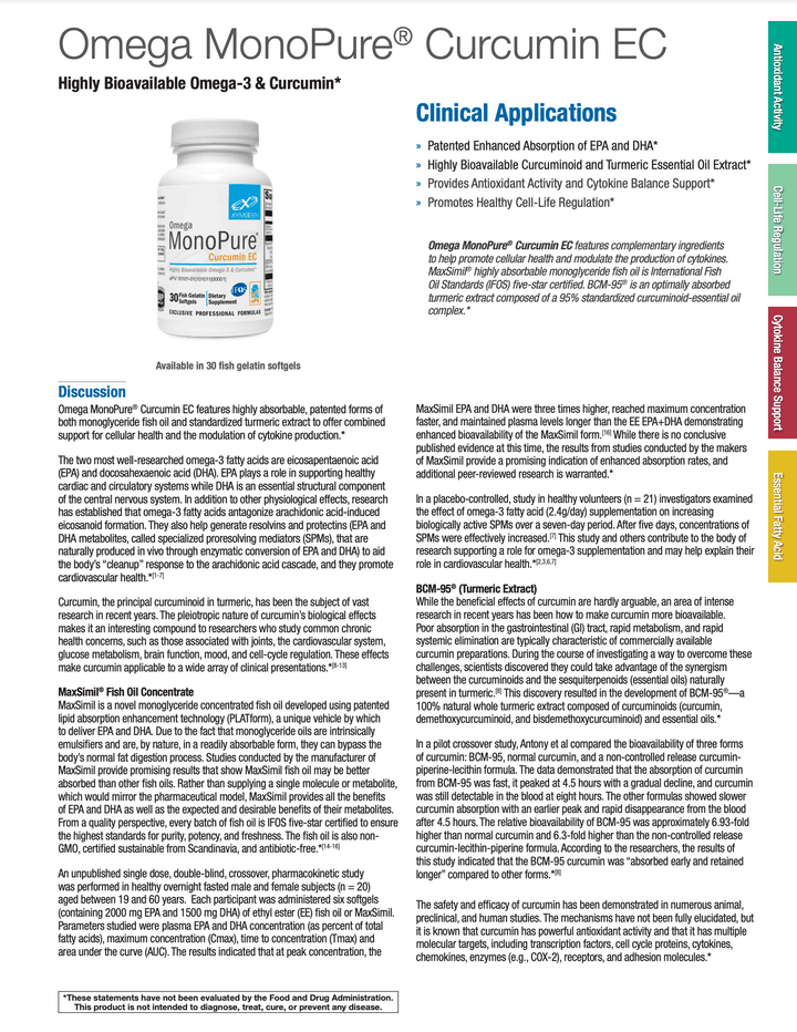 This is Omega MonoPure® Curcumin EC