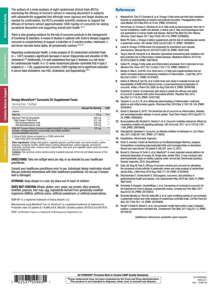 This is Omega MonoPure® Curcumin EC