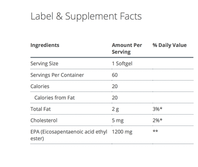 OmegaGenics® EPA 1200 supplement facts
