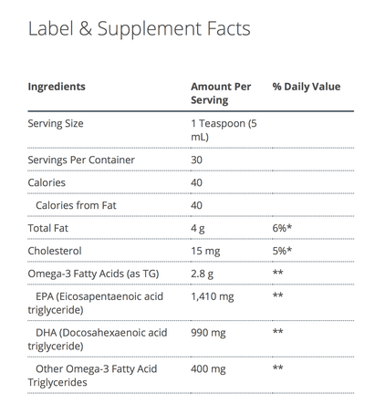 OmegaGenics EPA-DHA 2400 supplement facts