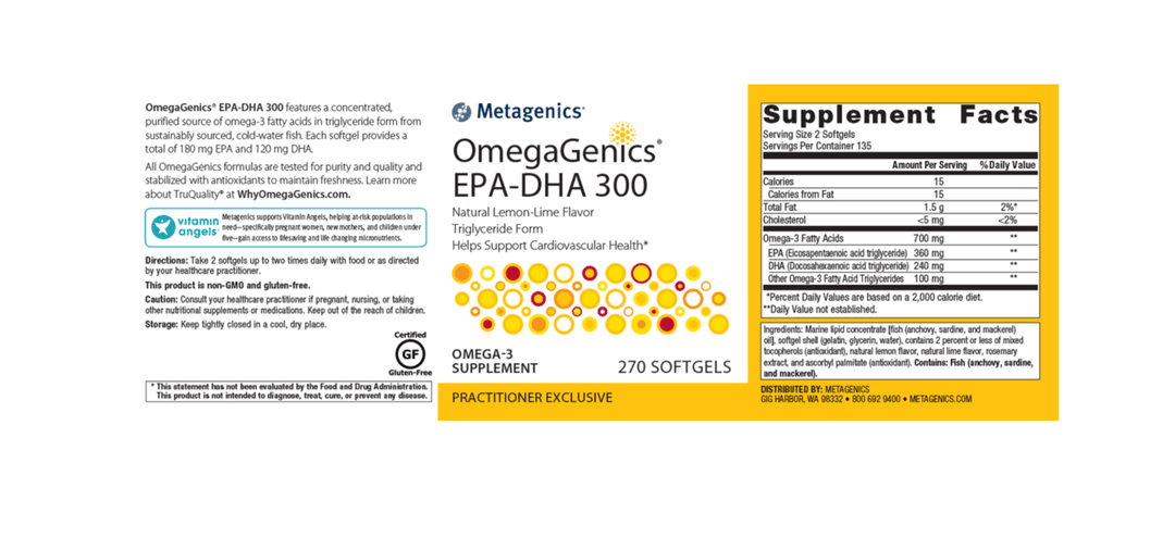 OmegaGenics EPA-DHA 300 label