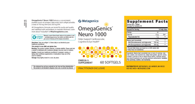 OmegaGenics Neuro 1000 label