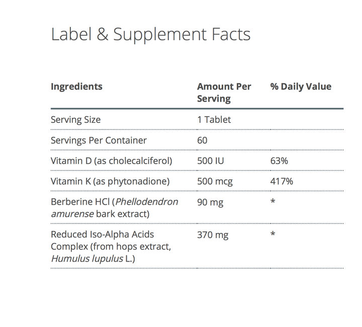 Ostera supplement facts